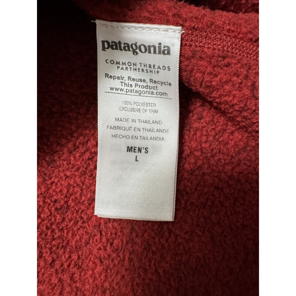 Patagonia Better Sweater 1/4 Quarter Zip Fleece Pullover Men's Size Large Red - Picture 7 of 7